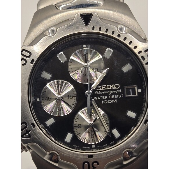 Seiko 7T32-6M49 Stainless Steel 42.5mm Chronograph Alarm Watch. Excellent. - Picture 2 of 15